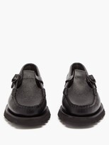Thumbnail for your product : Hereu Alber Sport Grained-leather T-strap Loafers - Black