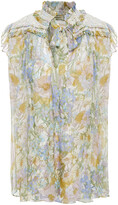 Thumbnail for your product : Zimmermann Super Eight Pussy-bow Floral-print Silk-crepon Blouse