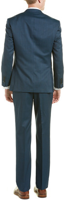 English Laundry Factory 3Pc Wool Suit With Flat Front Pant