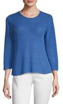 Thumbnail for your product : Eileen Fisher Roundneck Three-Quarter Sleeve Top