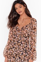 Thumbnail for your product : Nasty Gal Womens Nothin' Bud Love Floral Maxi Dress - Black - 4