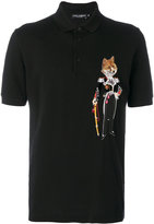 Thumbnail for your product : Dolce & Gabbana fox colonel patch polo shirt