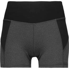 Purity Active Two-Tone Mesh-Paneled Stretch Shorts