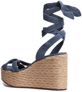 Thumbnail for your product : Schutz Twist-front Suede Wedge Espadrille Sandals