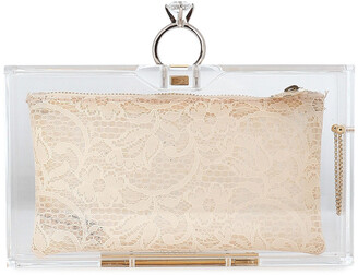 Charlotte Olympia Marry Me Pandora Crystal-embellished Perspex Box Clutch