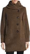 Thumbnail for your product : Sofia Cashmere Envelope-Collar Button-Front Wool-Blend Cocoon Coat