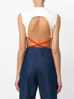 Thumbnail for your product : Esteban Cortazar open back corset knitted top