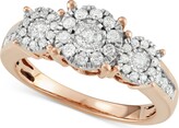 Thumbnail for your product : Macy's Diamond Three Stone Engagement Ring (3/4 ct. t.w.) in 14k Gold