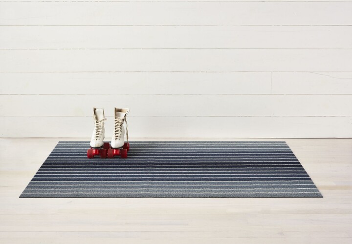 Chilewich Block Stripe Shag Doormat - 18" x 28"