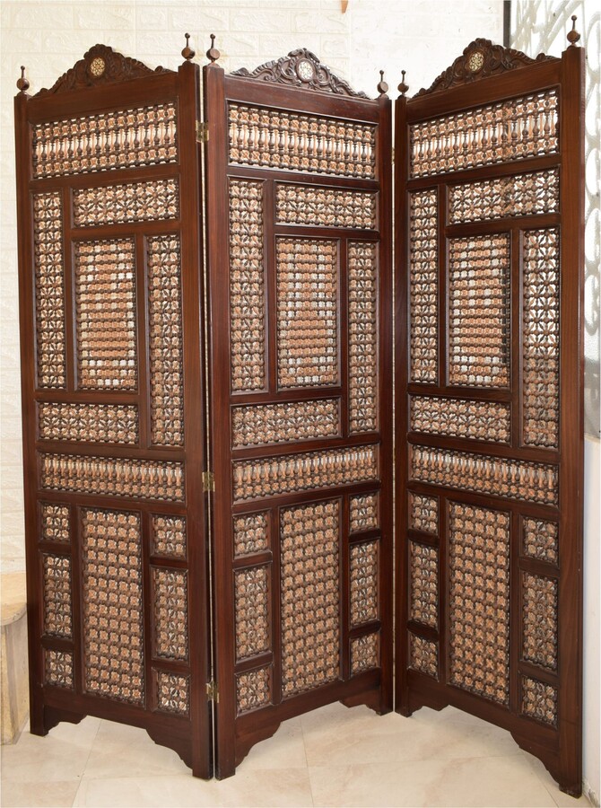 Etsy Egyptian Handcrafted Carved Wood Latticework Screen Mashrabeya