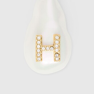 Burberry 'H' Crystal and Resin Pearl Letter Charm - Online Exclusive