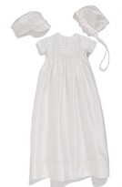 Thumbnail for your product : Little Things Mean a Lot Dupioni Christening Gown with Hat and Bonnet Set