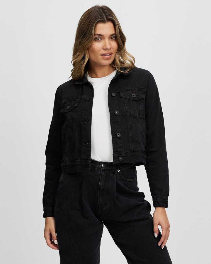 black denim jacket size 6