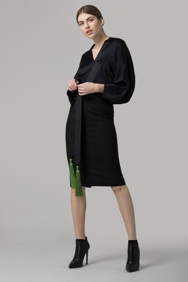 Amanda Wakeley Tailored Black Dress with Volume Top