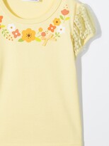 Thumbnail for your product : Familiar floral print round neck T-shirt