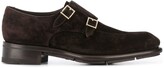 Thumbnail for your product : Santoni Suede Double-Buckle Shoes