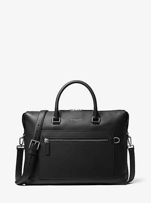 Michael Kors Greyson Leather Pocket Briefcase