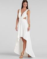 Thumbnail for your product : BCBGMAXAZRIA *NEW* White ANASTASIA Draped Crisscross-Fro nt Dress M $368 URF60A54