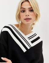 Thumbnail for your product : Y.A.S Tall Tabullah stripe knit jumper-Black