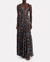 Thumbnail for your product : Ulla Johnson Lirra Printed Sleeveless Silk Gown