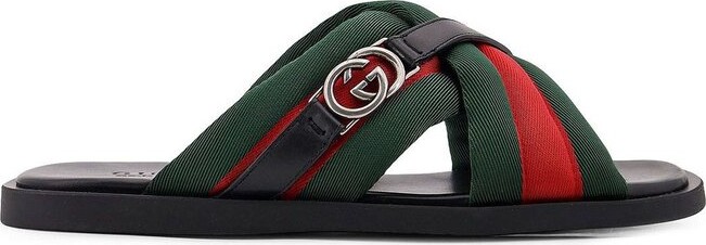Gucci Interlocking G Web Sandals
