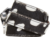 Thumbnail for your product : Givenchy Black Calf-Hair Obsedia Wrap-Around Bracelet