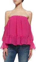 Thumbnail for your product : T-Bags 2073 T Bags Off-the-Shoulder Top W/ Ruffle Hem