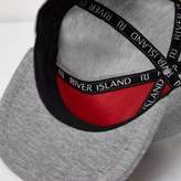 Thumbnail for your product : River Island Boys grey jersey 'NYC' flat peak cap
