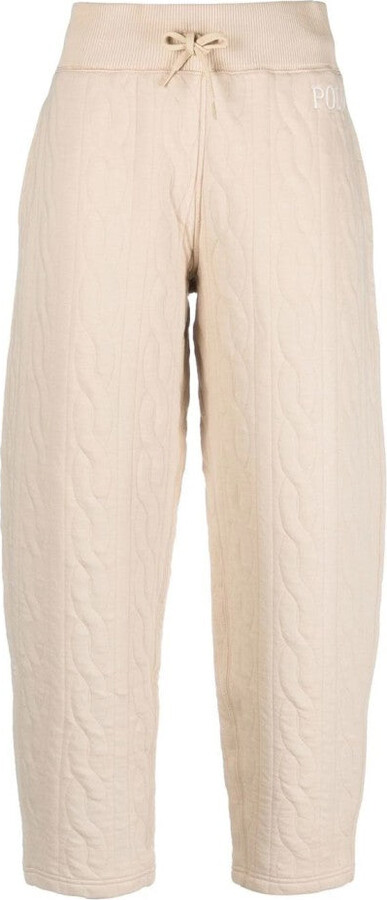 Cable Quilted Logo Trousers