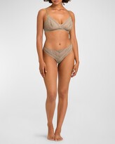 Thumbnail for your product : Hanro Thalie Snakeskin-Print Soft-Cup Lace Bra