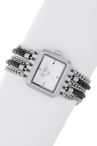 Thumbnail for your product : Jessica Simpson Women's Chain & Braided Leather Watch