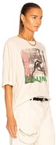 Thumbnail for your product : R 13 Clash London Calling Oversize Tee in Ivory
