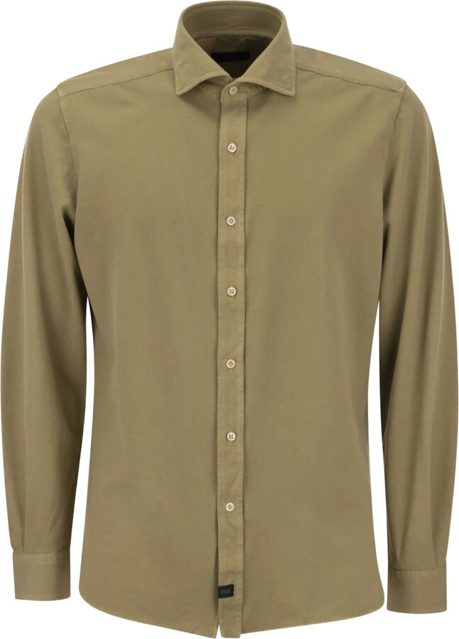 Fay French-collar cotton shirt
