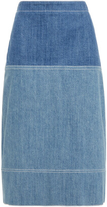 Marni Two-tone Denim Pencil Skirt