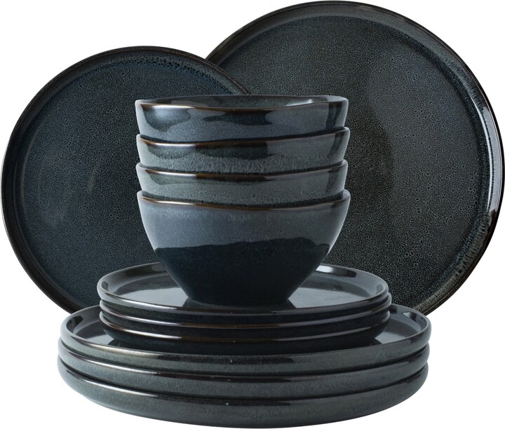 Dutch Rose Amsterdam Serenity 12pc Dinnerware Set, Service for 4