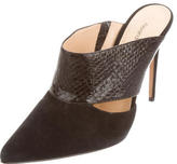 Thumbnail for your product : Alexandre Birman Suede & Embossed Mules