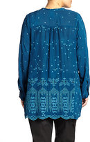 Thumbnail for your product : Johnny Was Johnny Was, Sizes 14-24 Eyelet Henley Tunic