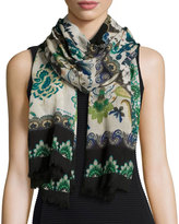 Thumbnail for your product : Etro Floral & Paisley Wool Scarf