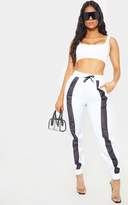 Thumbnail for your product : PrettyLittleThing White Contrast Front Panel Shell Jogger