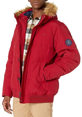 Regular and Big and Tall Sizes Tommy Hilfiger mens Arctic Cloth Full Length Quilted Snorkel Jacket 
