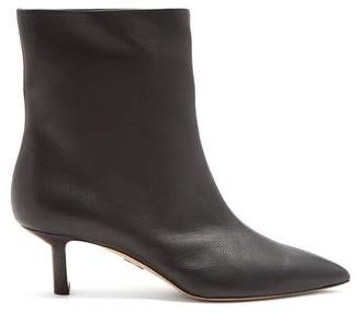 Paul Andrew Mangold Grained Leather Ankle Boots - Womens - Black