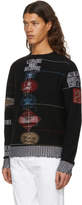 Thumbnail for your product : Valentino Black Cashmere Reverse Embroidered Sweater