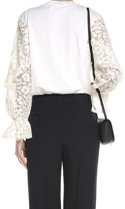 See by Chloe Lace-sleeve Cotton T-shirt