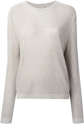 Laneus metallic longsleeve knit sweater