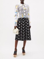 Thumbnail for your product : Chopova Lowena Cropped Wax Lace-embroidered Shirt - White Multi