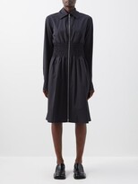 Thumbnail for your product : Sportmax Starna Cotton-poplin Collared Dress - Black