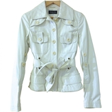 Thumbnail for your product : Patrizia Pepe White Leather Jacket. Size 36.