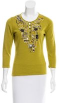 Thumbnail for your product : Oscar de la Renta Cashmere Embellished Sweater