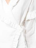 Thumbnail for your product : Isa Arfen frill trim wrap blouse