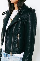 Thumbnail for your product : Members Only Shrunken Faux-Leather Scoop-Back  Jacket